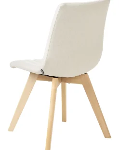 Set di 2 sedie da pranzo CALGARY Tessuto Bianco sporco