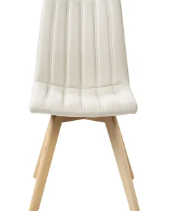 Set di 2 sedie da pranzo CALGARY Tessuto Bianco sporco