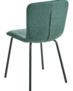 Set di 4 sedie da pranzo CALDWELL Tessuto Verde