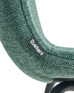 Set di 4 sedie da pranzo CALDWELL Tessuto Verde