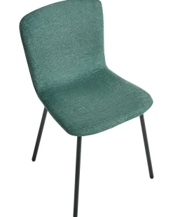 Set di 4 sedie da pranzo CALDWELL Tessuto Verde