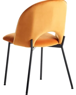 Set di 2 sedie da pranzo COVELO Velluto Arancione