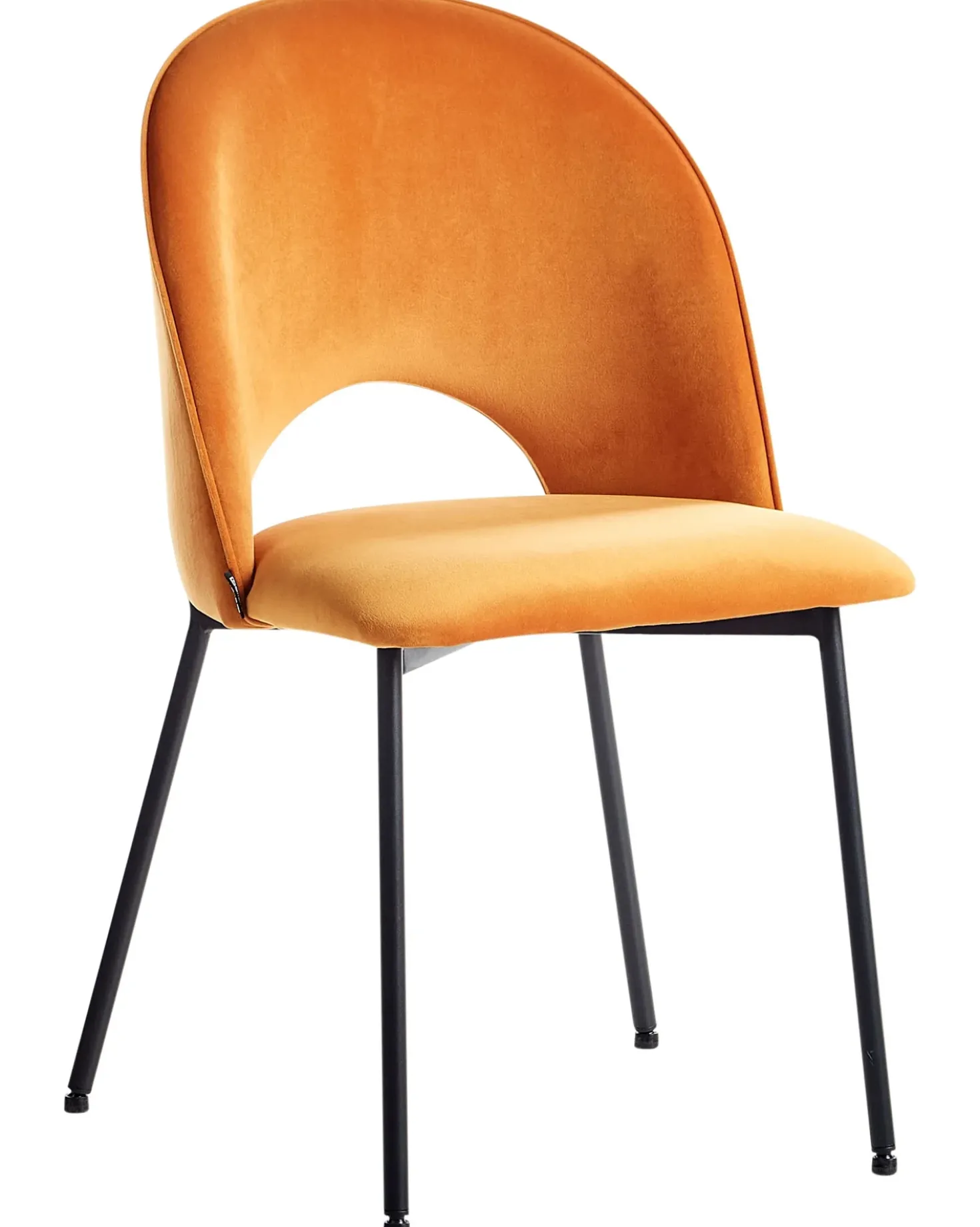 Set di 2 sedie da pranzo COVELO Velluto Arancione