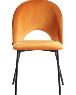 Set di 2 sedie da pranzo COVELO Velluto Arancione