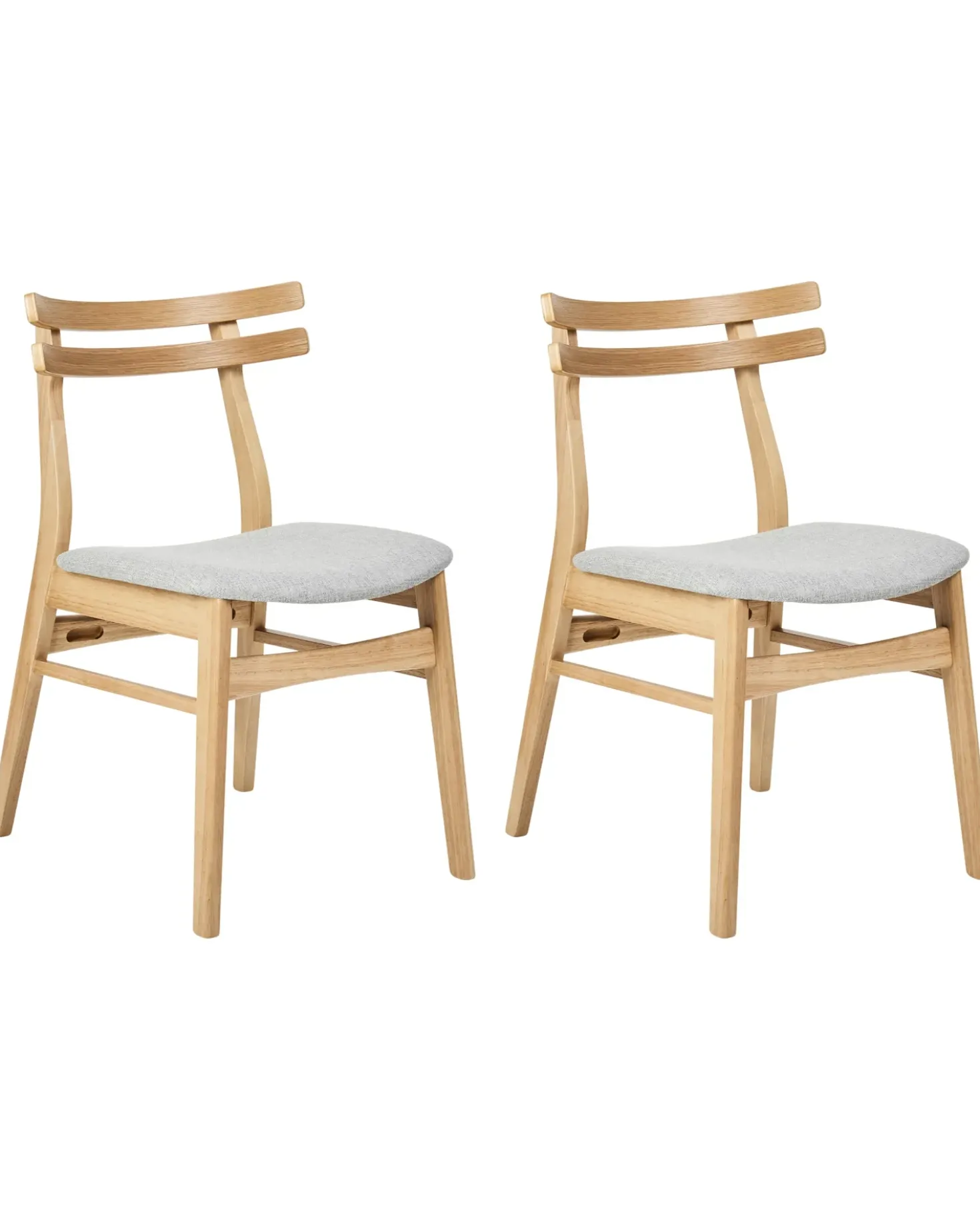 Set di 2 sedie da pranzo CYNTHIANA Legno Marrone chiaro/Grigio