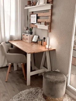 Set di 2 sedie da pranzo CHICAGO Tessuto Grigio chiaro