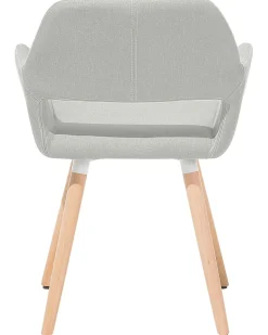 Set di 2 sedie da pranzo CHICAGO Tessuto Grigio chiaro
