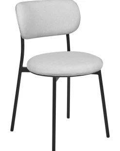 Set di 2 sedie da pranzo CASEY Tessuto Grigio chiaro
