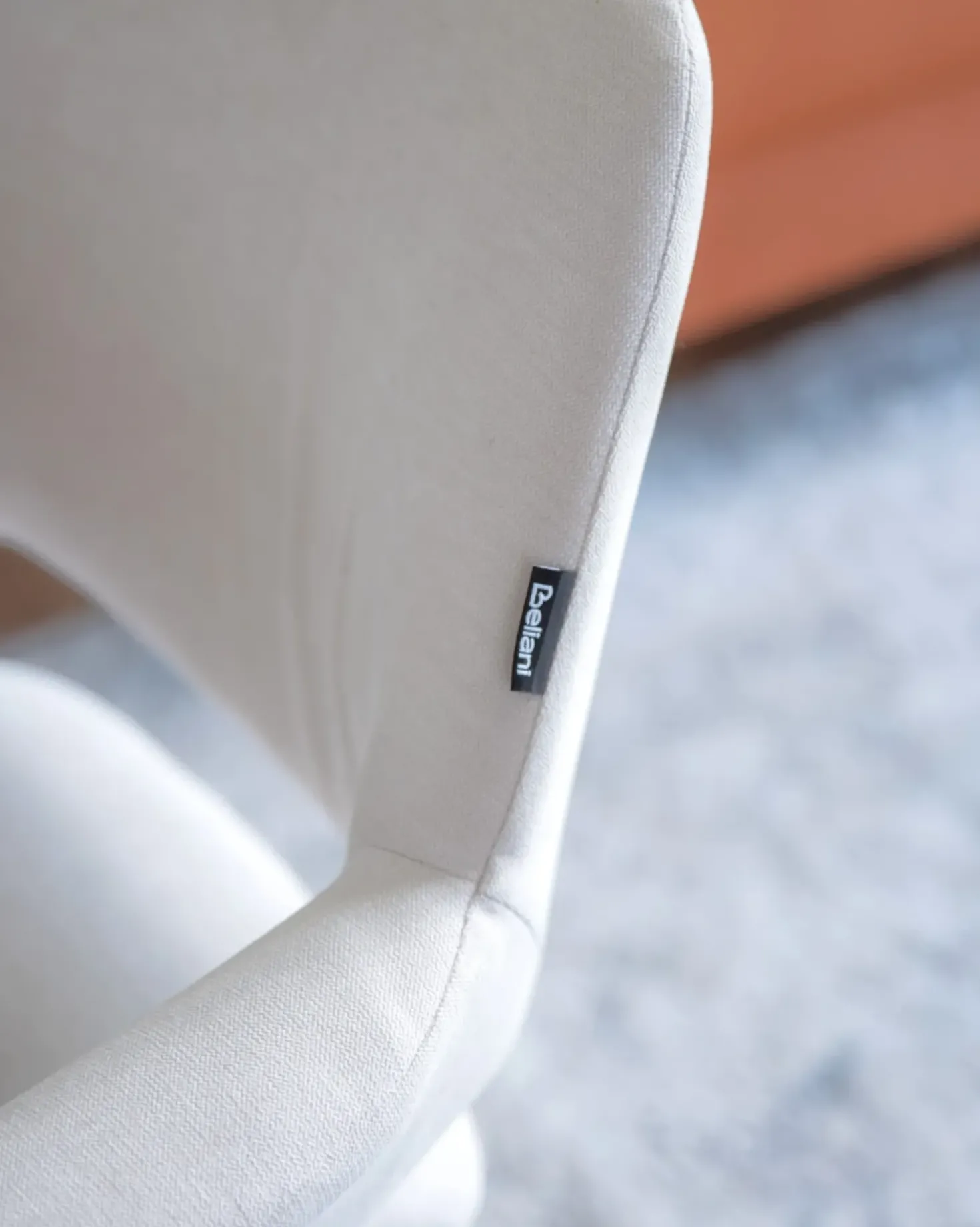 Set di 2 sedie da pranzo CINEY Tessuto Bianco sporco