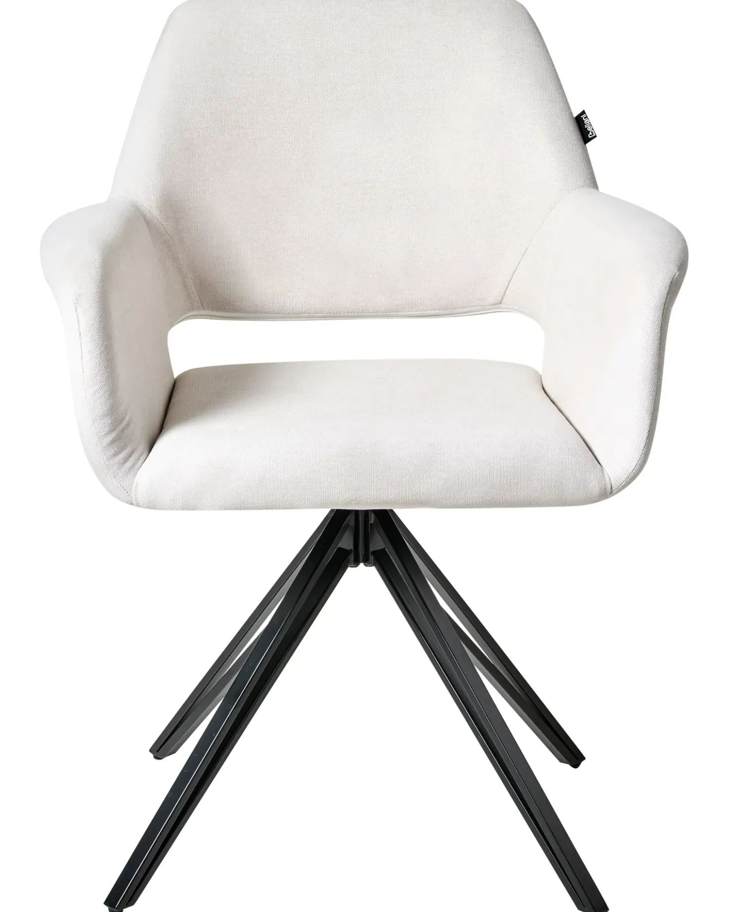 Set di 2 sedie da pranzo CINEY Tessuto Bianco sporco