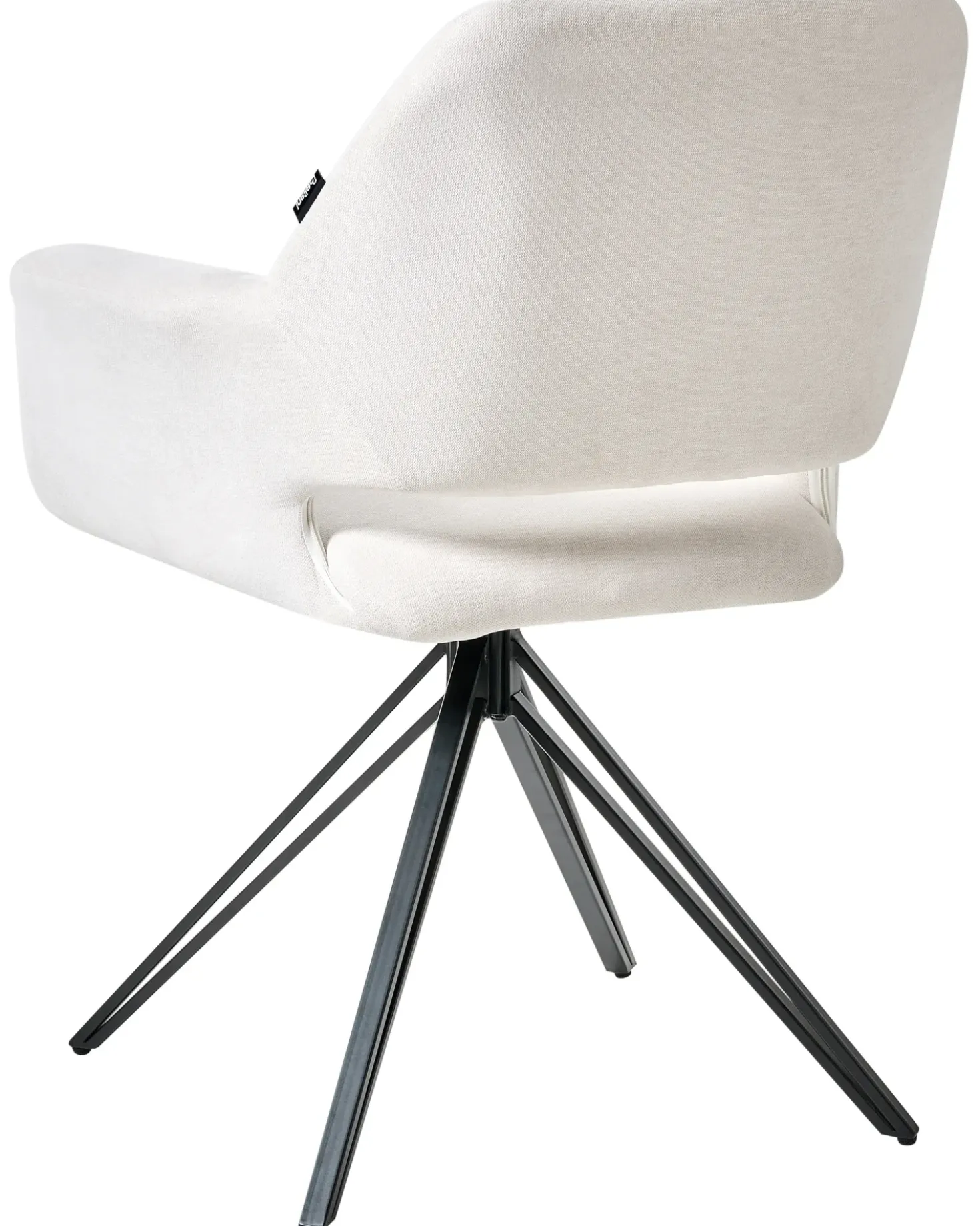 Set di 2 sedie da pranzo CINEY Tessuto Bianco sporco
