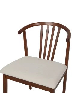 Set di 2 sedie da pranzo CRAIG Legno Marrone scuro/Beige
