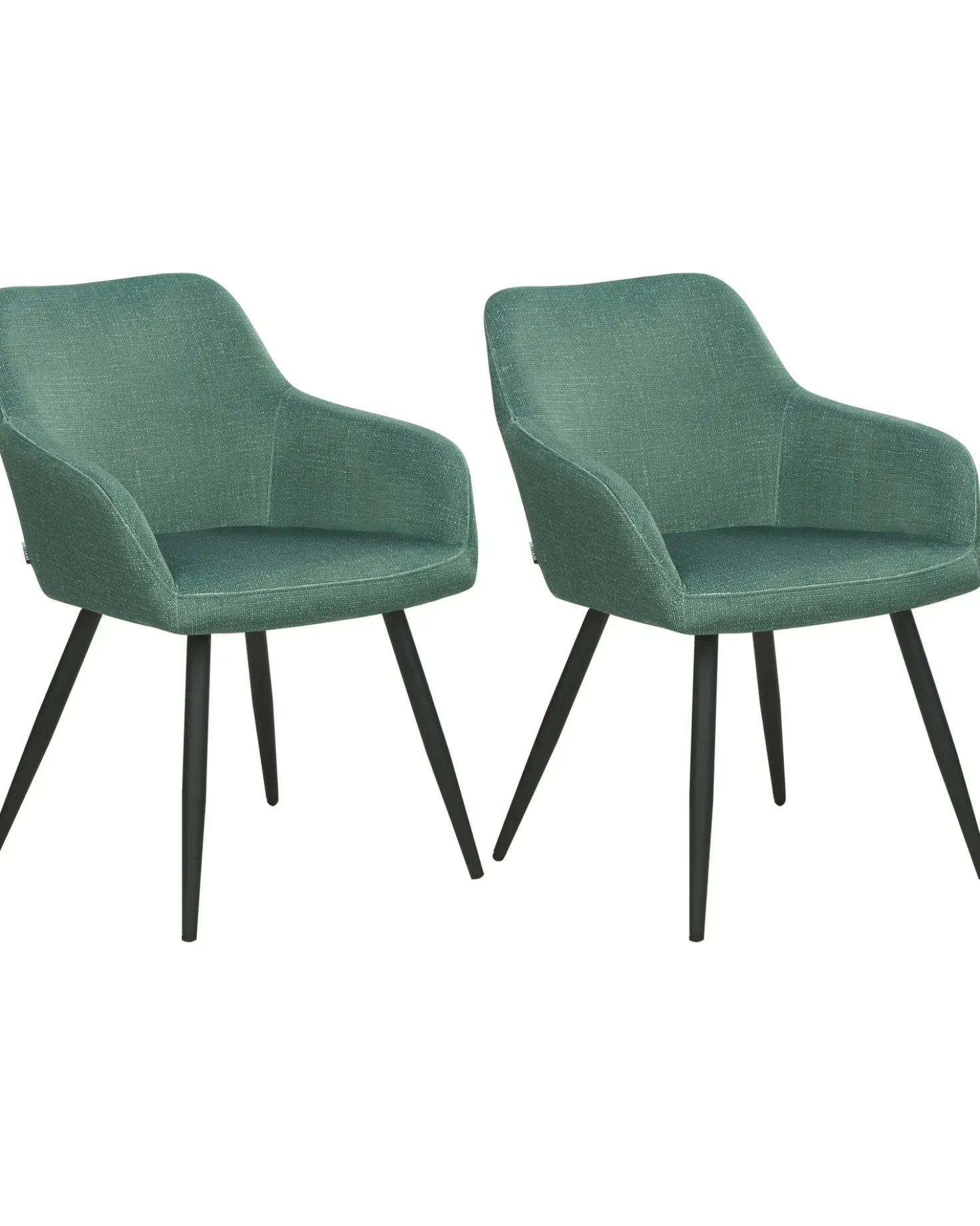 Set di 2 sedie da pranzo CASMALIA Velluto Verde scuro