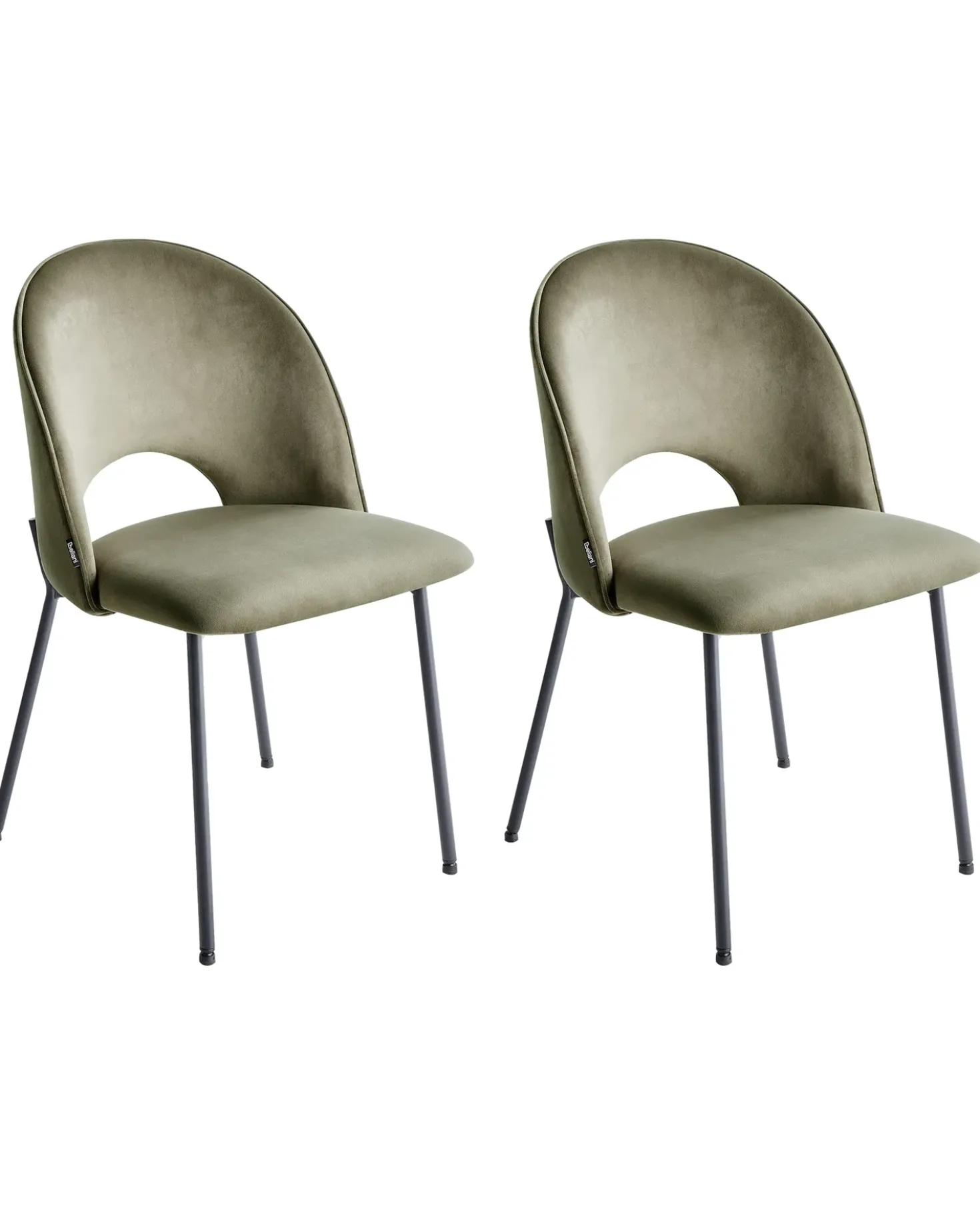 Set di 2 sedie da pranzo COVELO Velluto Verde scuro