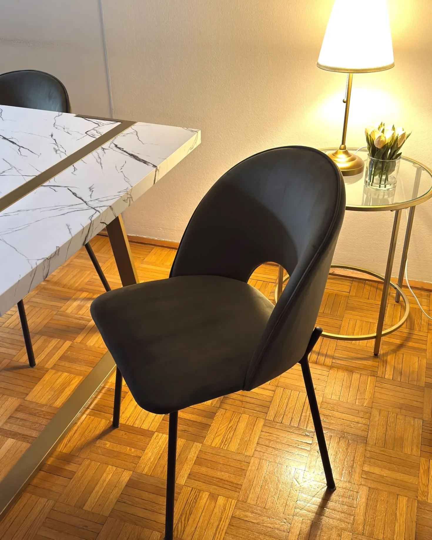 Set di 2 sedie da pranzo COVELO Velluto Verde scuro