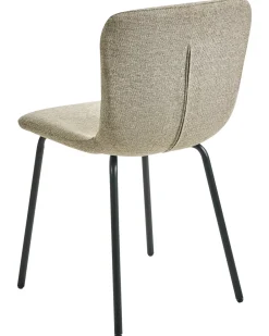 Set di 4 sedie da pranzo CALDWELL Tessuto Beige