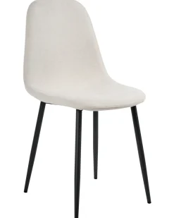 Set di 4 sedie da pranzo CRANDALL Tessuto Beige chiaro