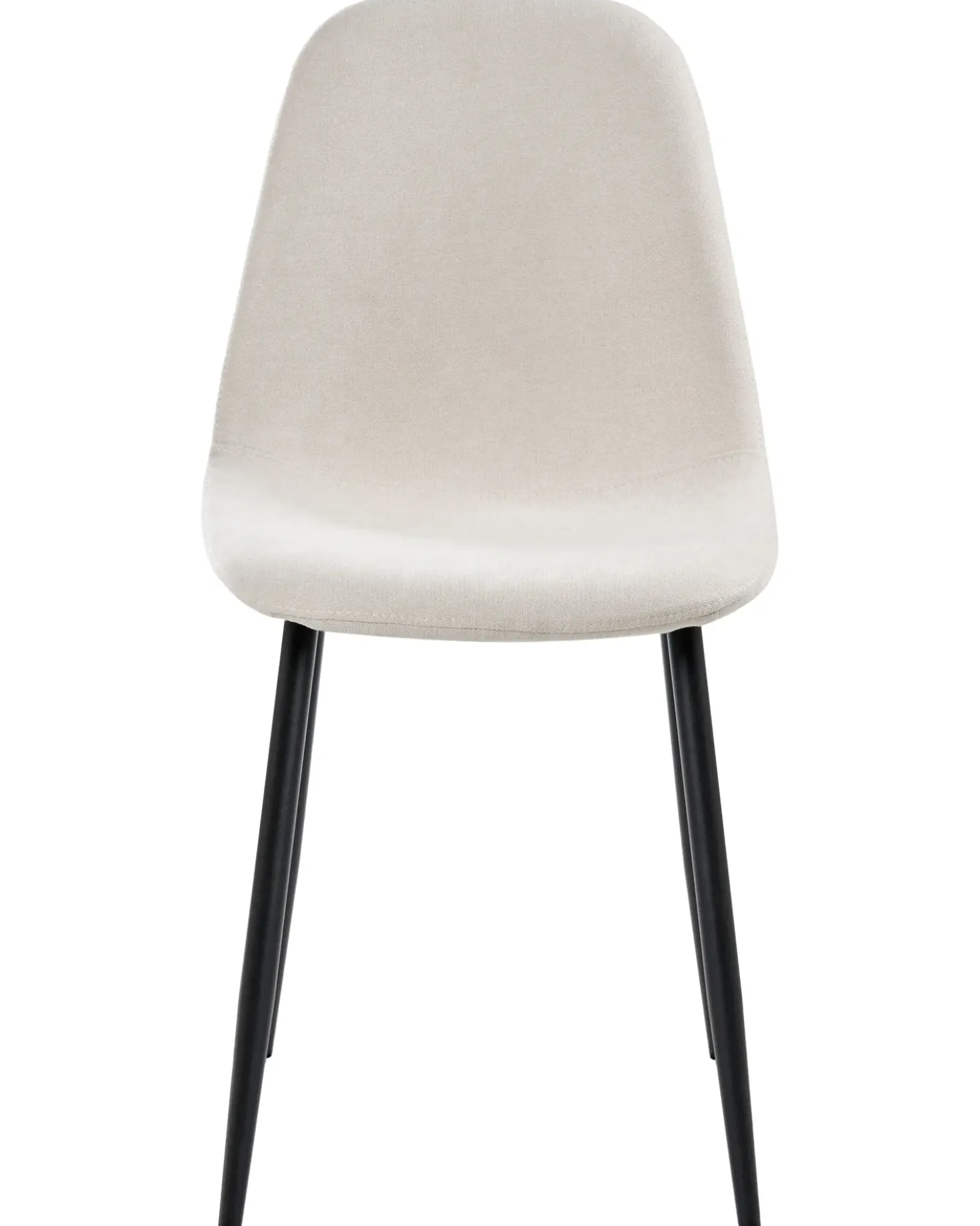 Set di 4 sedie da pranzo CRANDALL Tessuto Beige chiaro