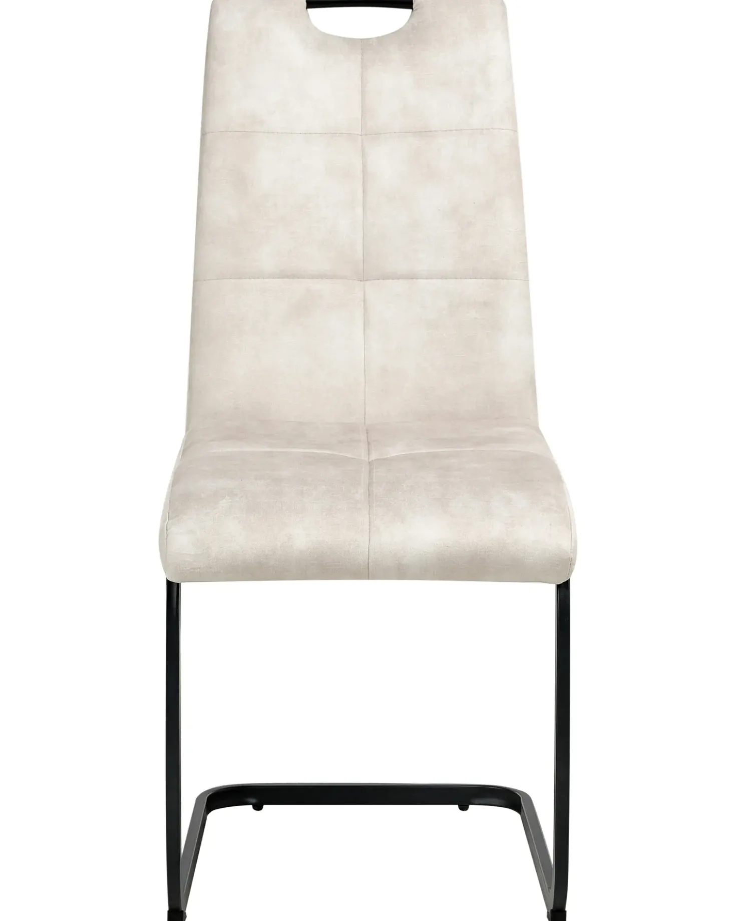 Set di 4 sedie da pranzo CISCO Tessuto Beige chiaro