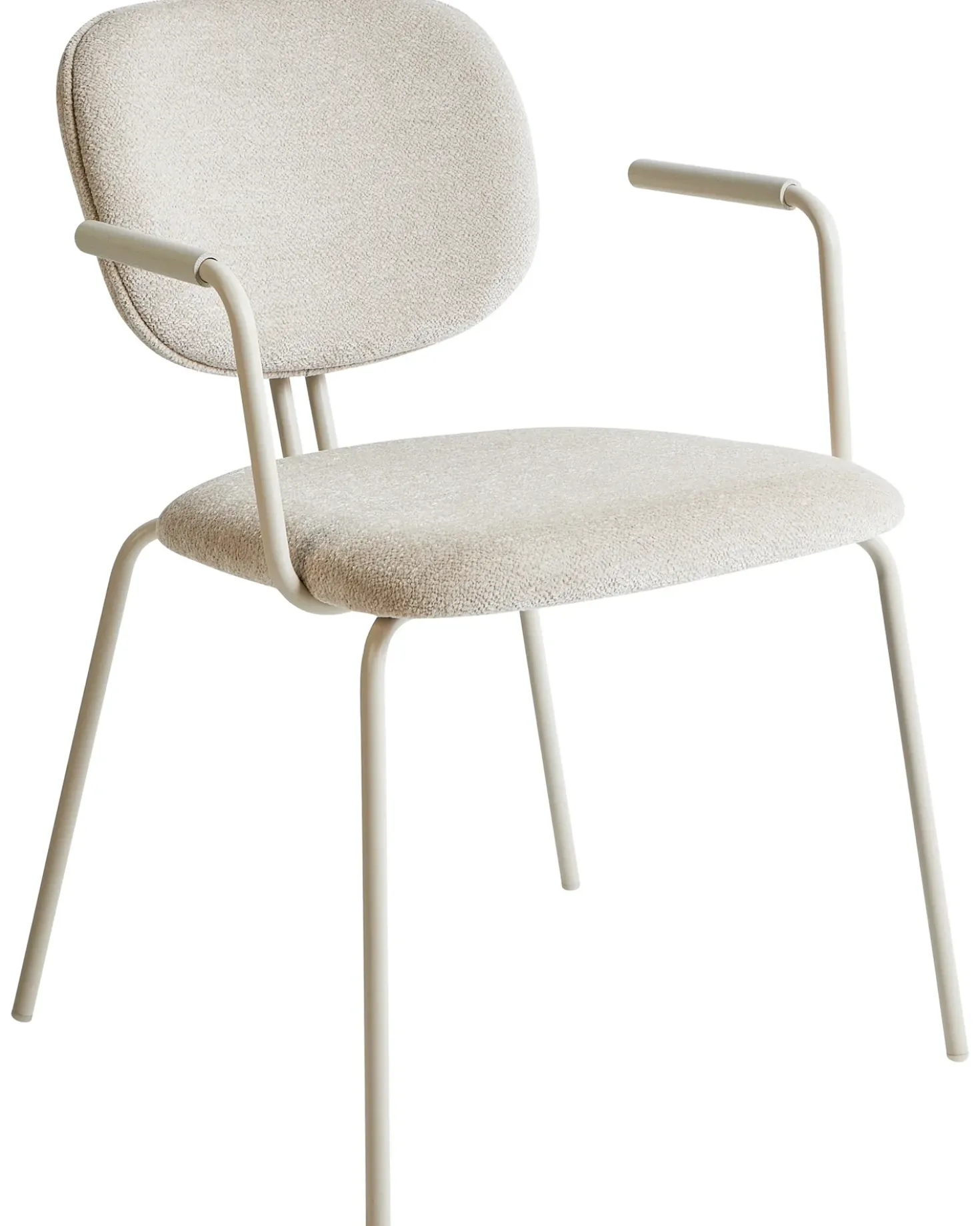 Set di 2 sedie da pranzo CARILLE Ciniglia Beige chiaro