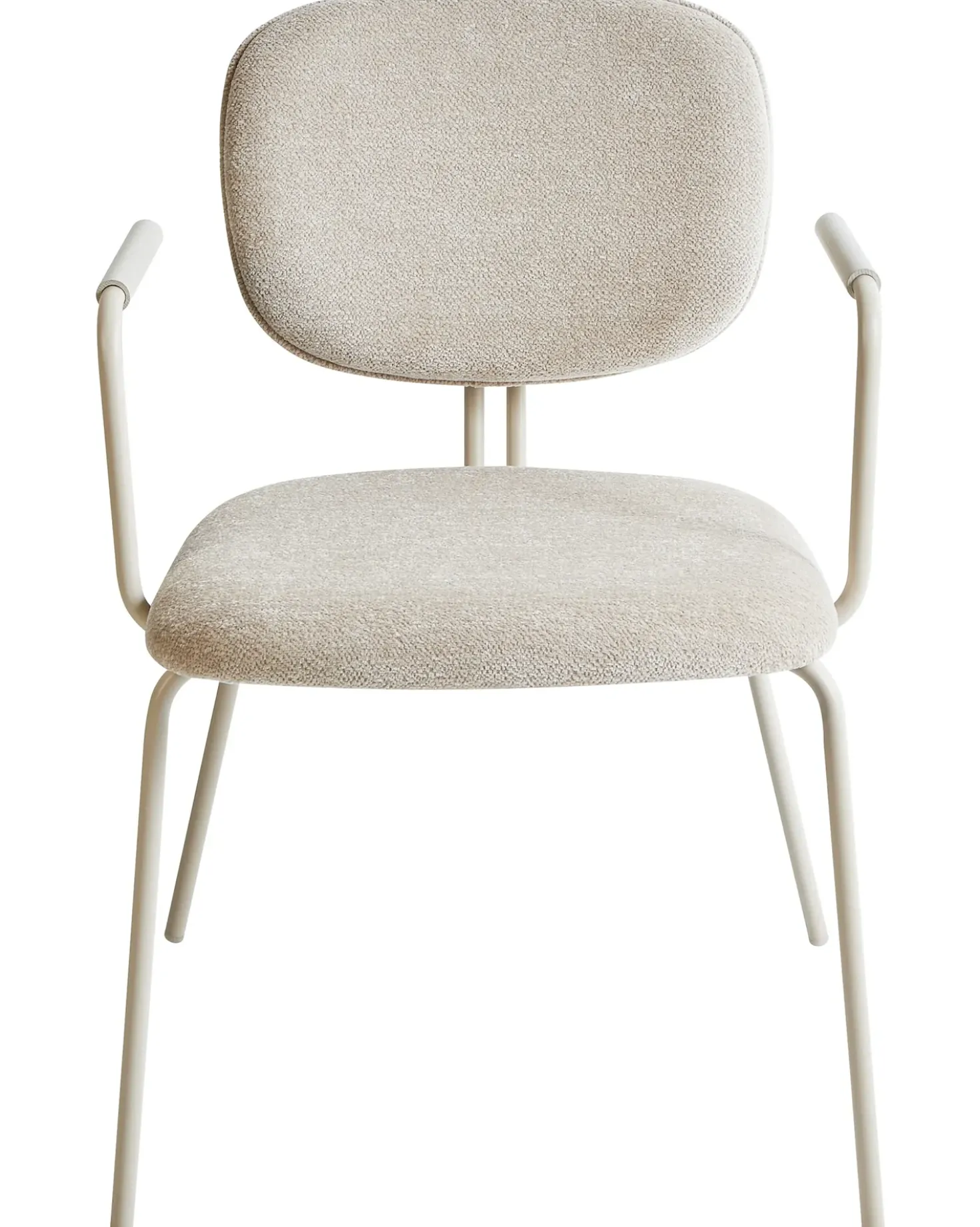 Set di 2 sedie da pranzo CARILLE Ciniglia Beige chiaro