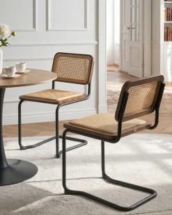 Set di 2 sedie da pranzo CORDOVA Rattan Marrone