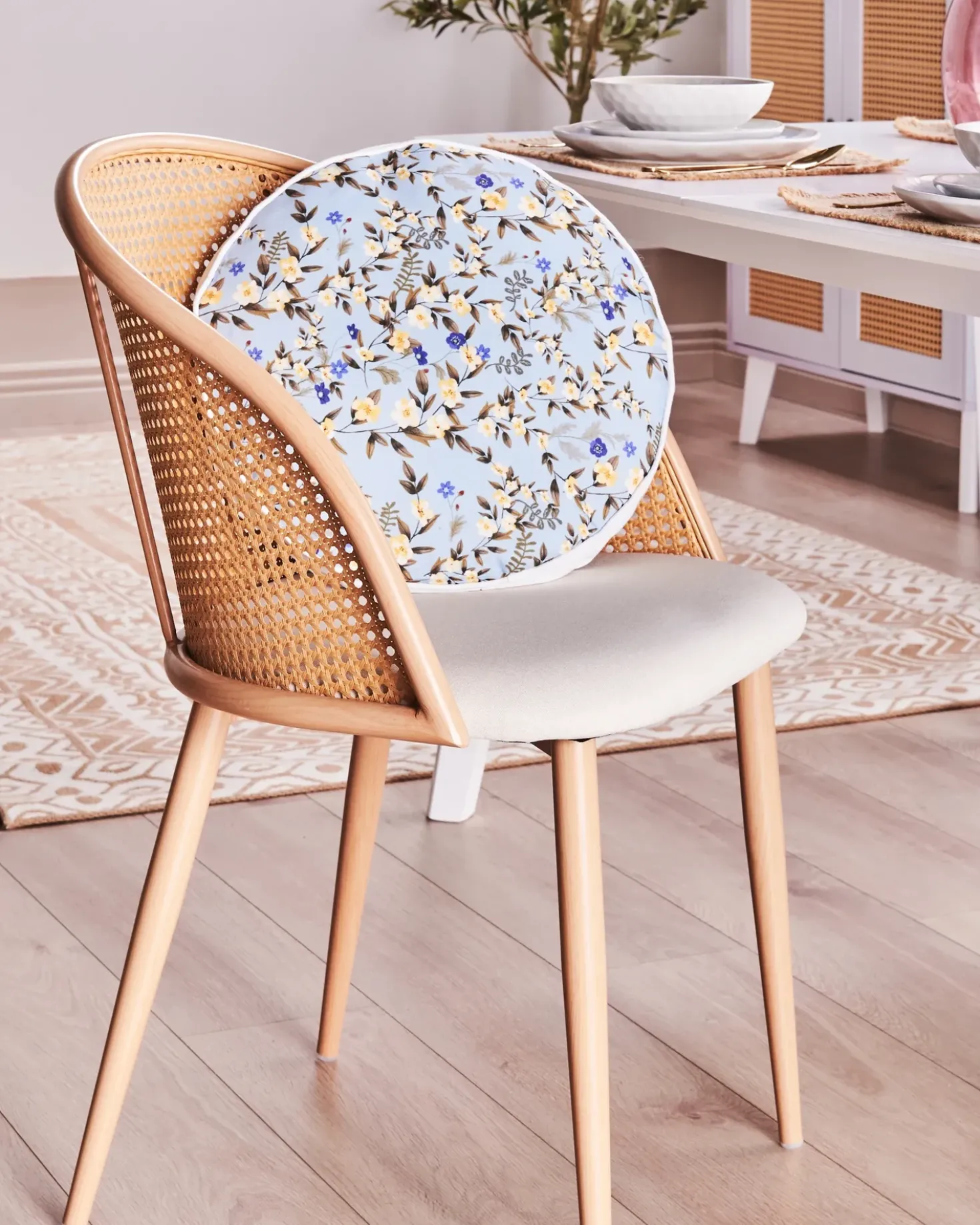 Set di 2 sedie da pranzo CORNELL Metallo Beige chiaro