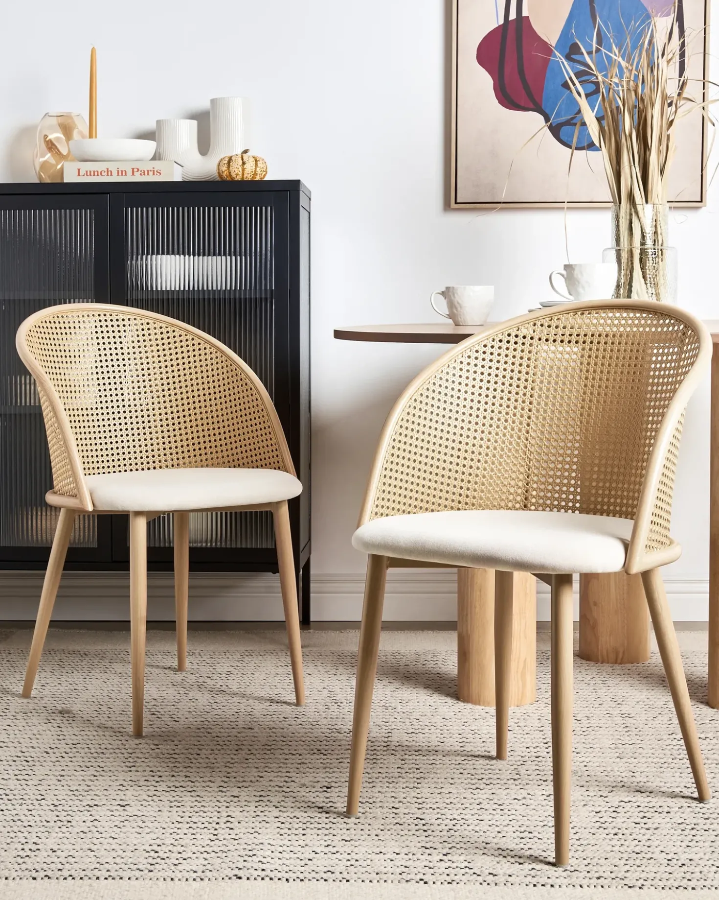 Set di 2 sedie da pranzo CORNELL Metallo Beige chiaro