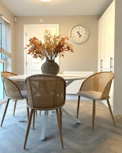 Set di 2 sedie da pranzo CORNELL Metallo Beige chiaro