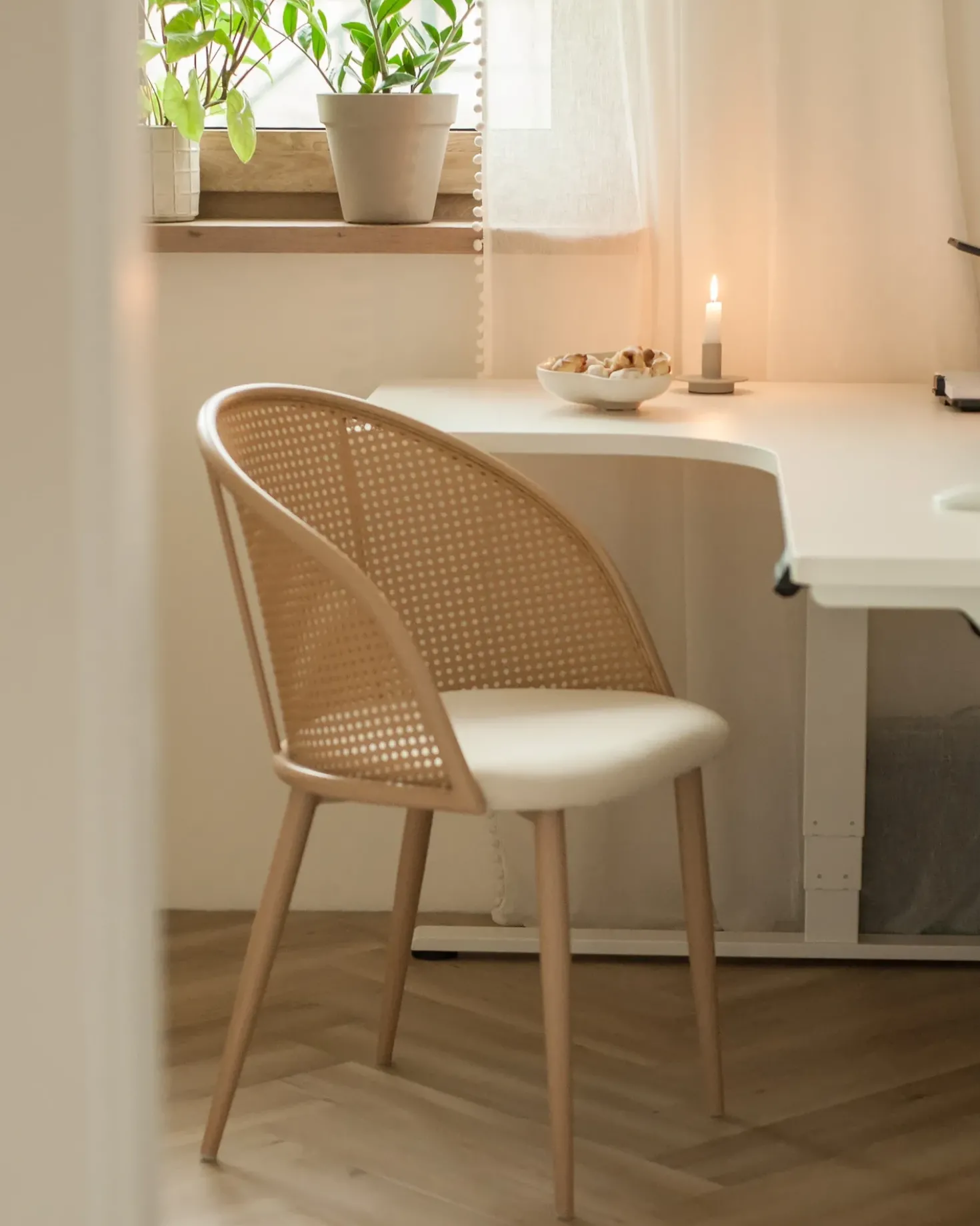 Set di 2 sedie da pranzo CORNELL Metallo Beige chiaro