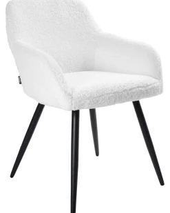 Set di 2 sedie da pranzo CASMALIA Bouclé Bianco sporco