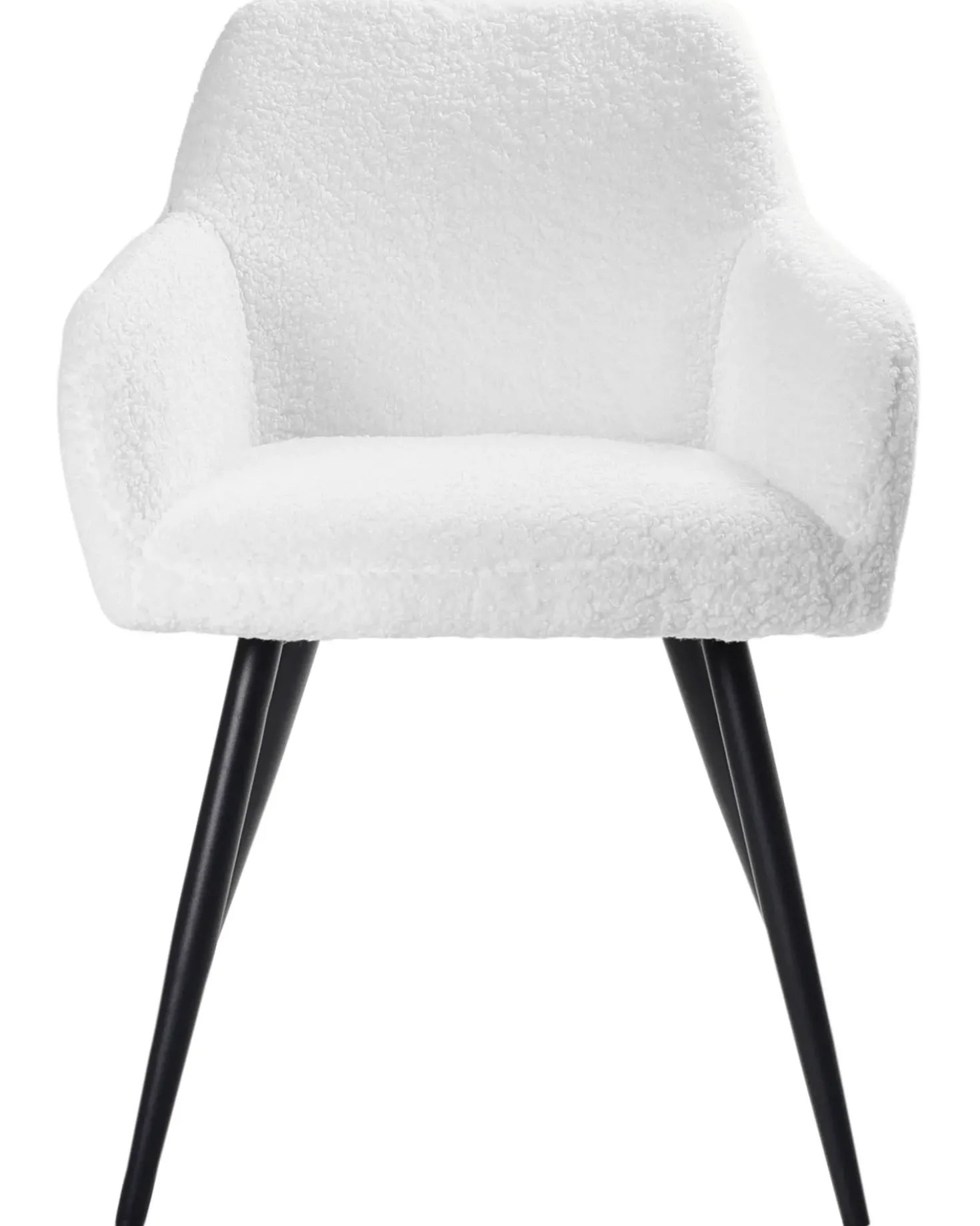 Set di 2 sedie da pranzo CASMALIA Bouclé Bianco sporco