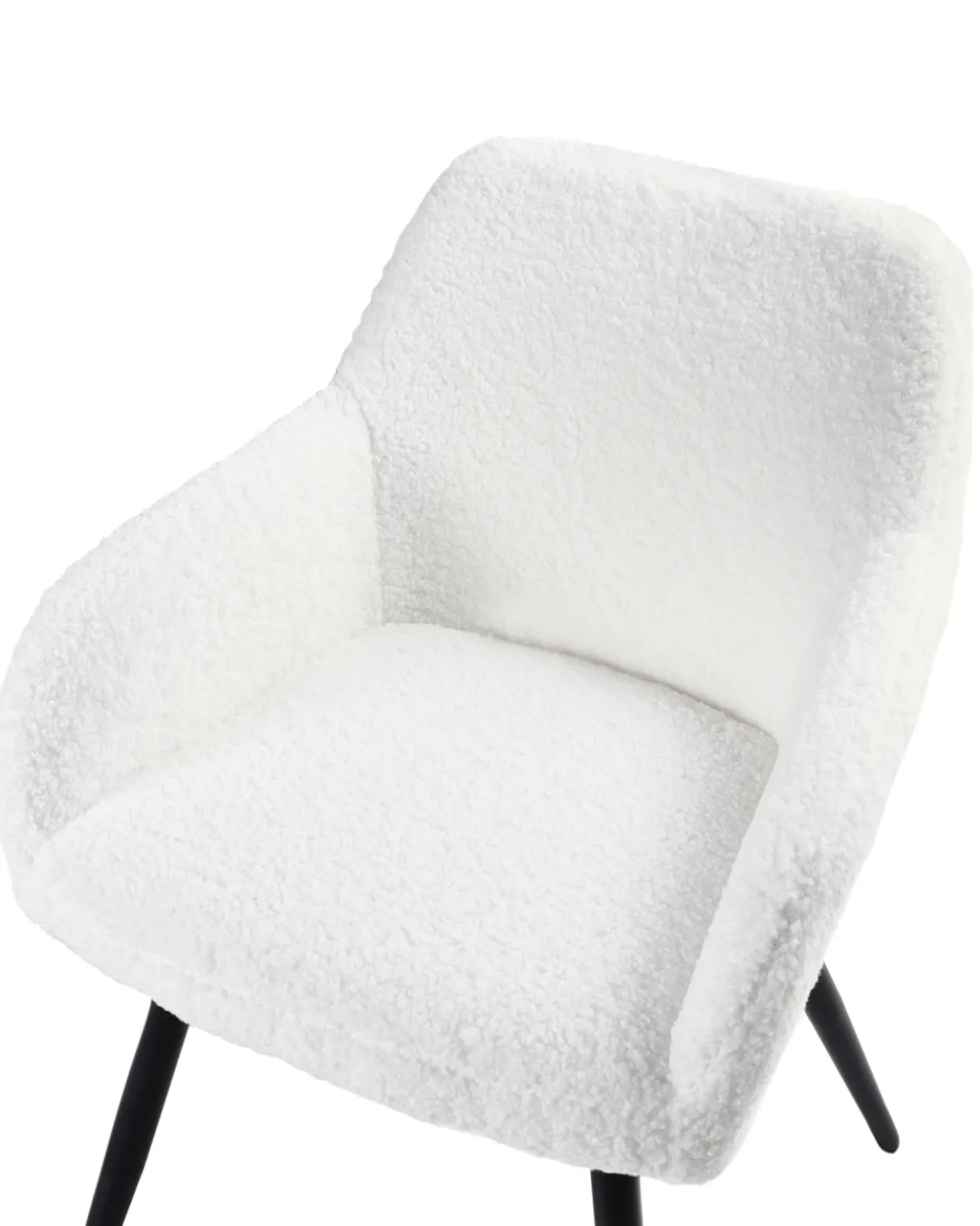 Set di 2 sedie da pranzo CASMALIA Bouclé Bianco sporco