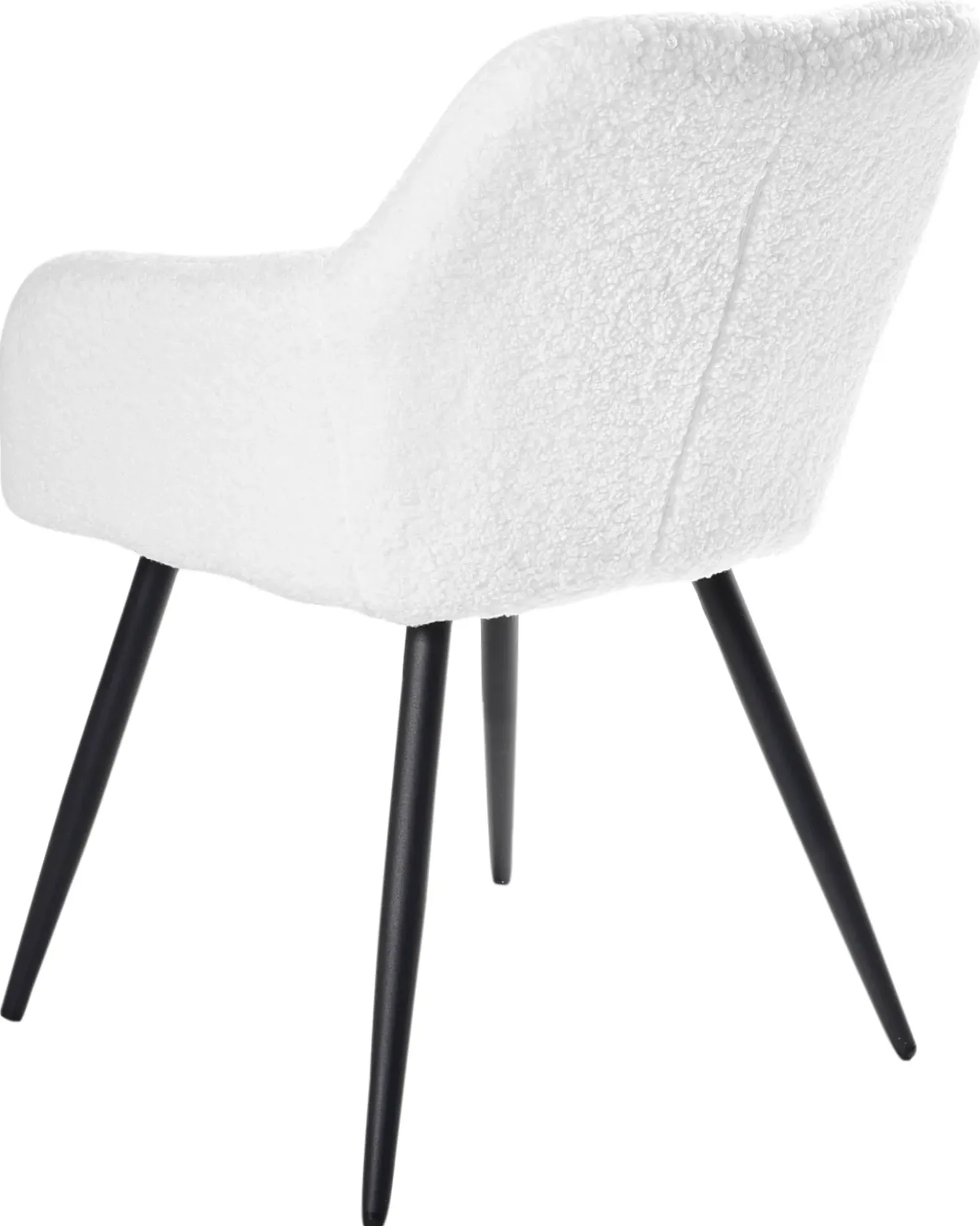 Set di 2 sedie da pranzo CASMALIA Bouclé Bianco sporco