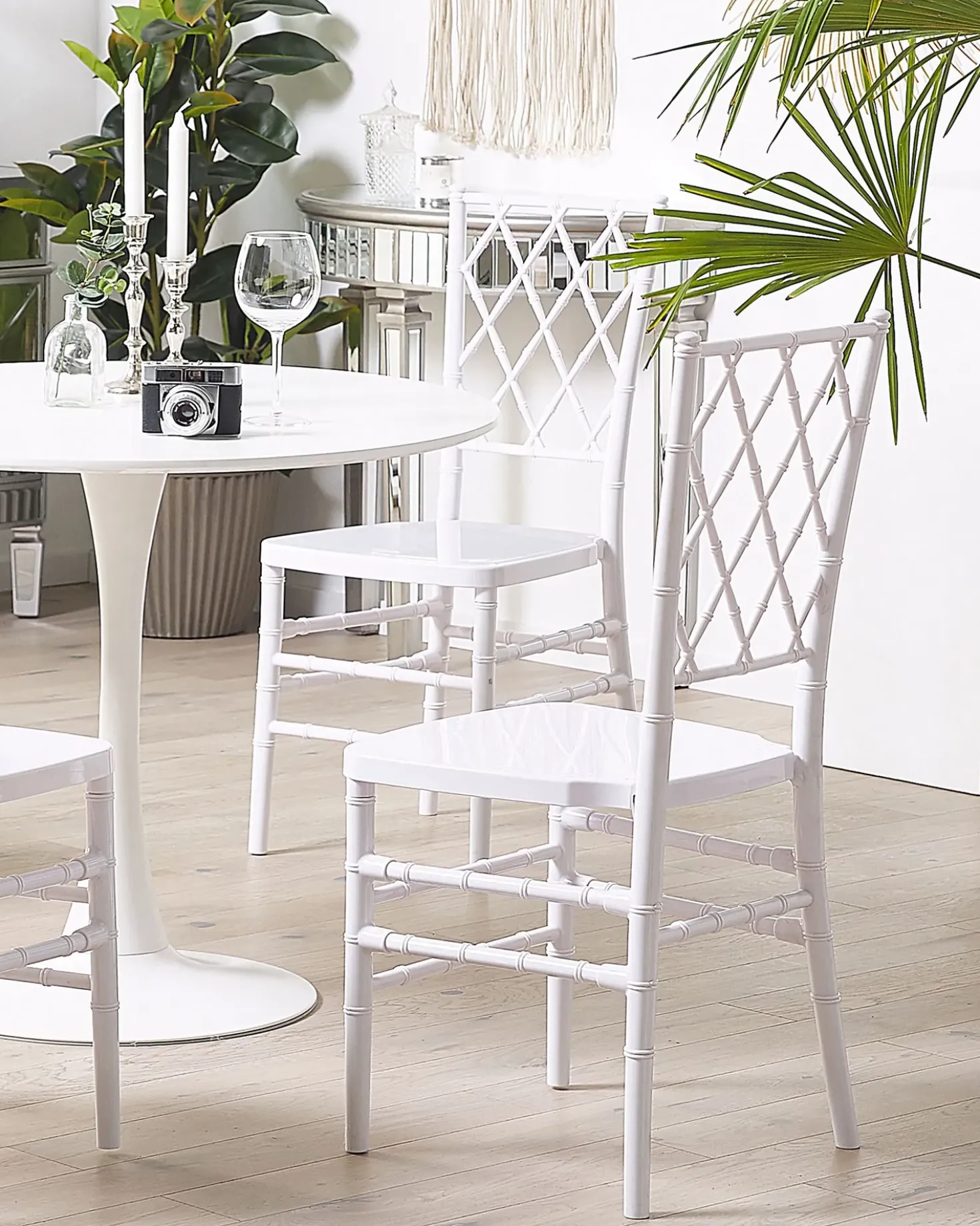 Set di 2 sedie da pranzo CLARION Bianco