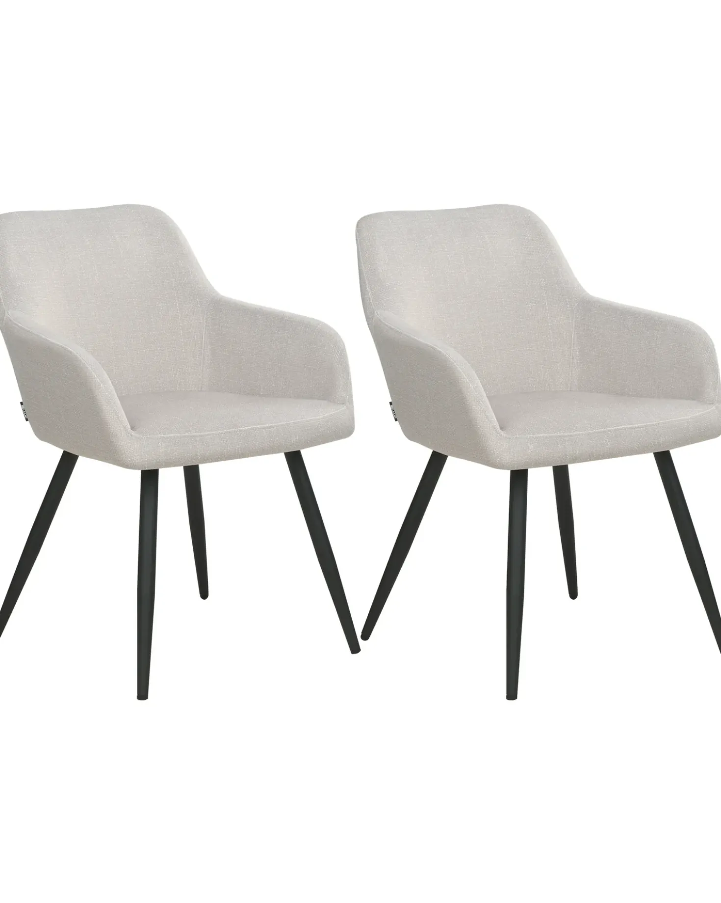 Set di 2 sedie da pranzo CASMALIA Velluto Tortora