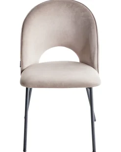 Set di 2 sedie da pranzo COVELO Velluto Tortora