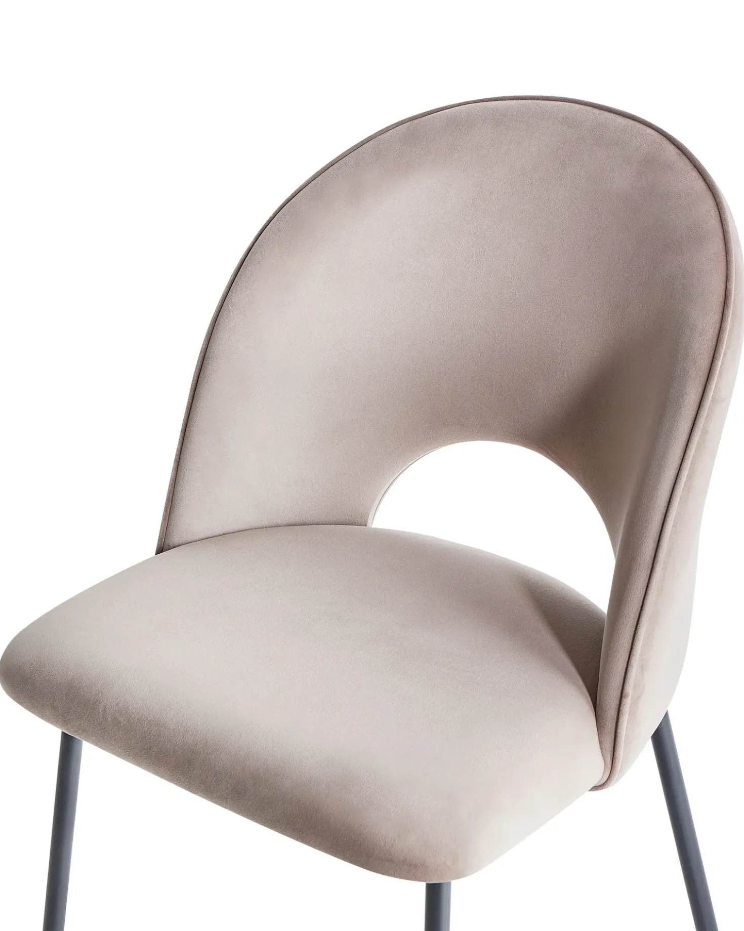 Set di 2 sedie da pranzo COVELO Velluto Tortora