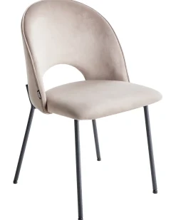 Set di 2 sedie da pranzo COVELO Velluto Tortora