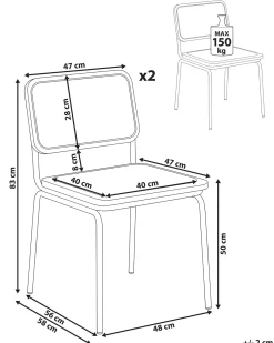 Set di 2 sedie da pranzo CORVALLIS Rattan sintetico (PE) Marrone chiaro