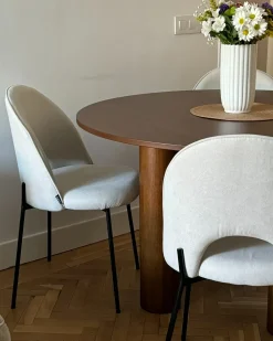 Set di 2 sedie da pranzo COVELO Tessuto Beige chiaro