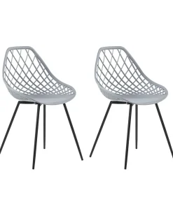 Set di 2 sedie da pranzo CANTON Grigio chiaro