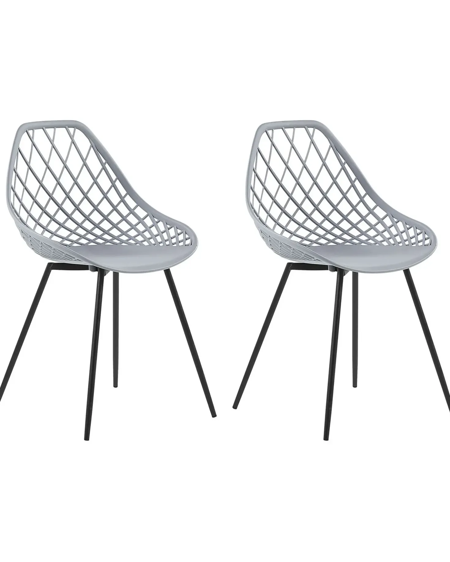 Set di 2 sedie da pranzo CANTON Grigio chiaro