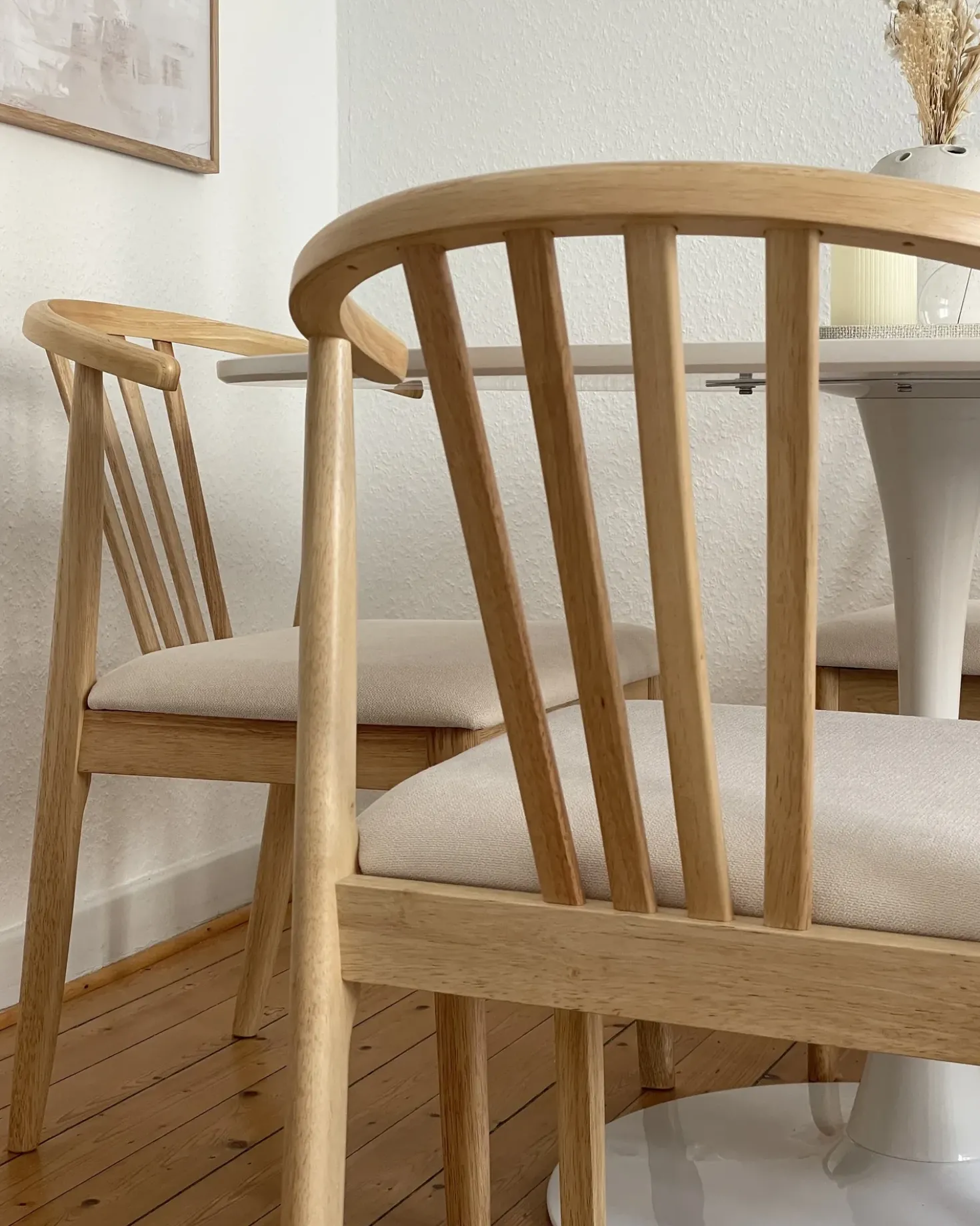 Set di 2 sedie da pranzo CRAIG Legno Marrone chiaro/Beige