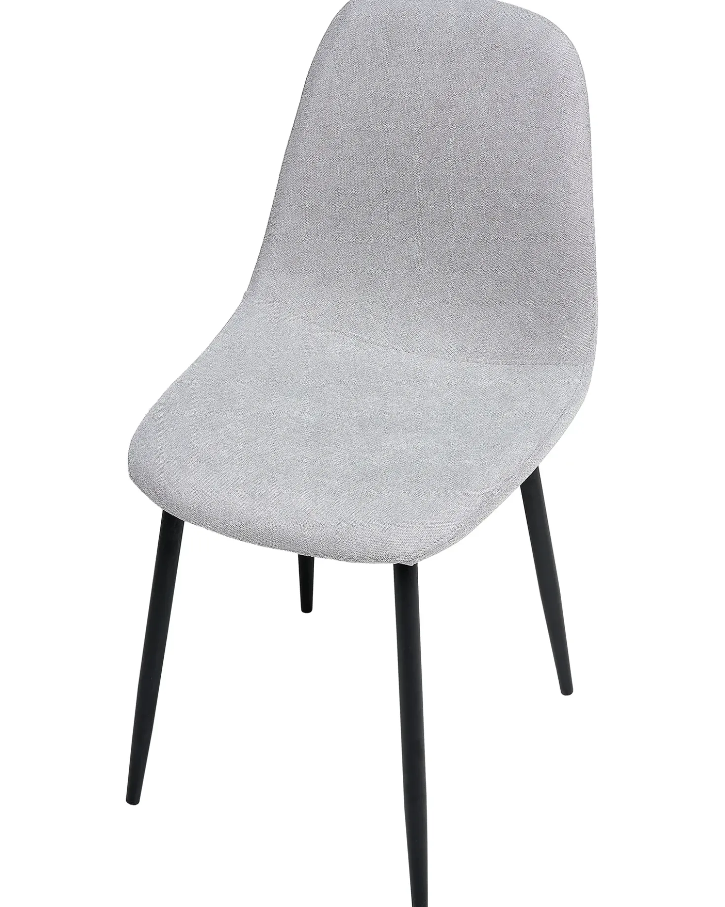 Set di 4 sedie da pranzo CRANDALL Tessuto Grigio chiaro