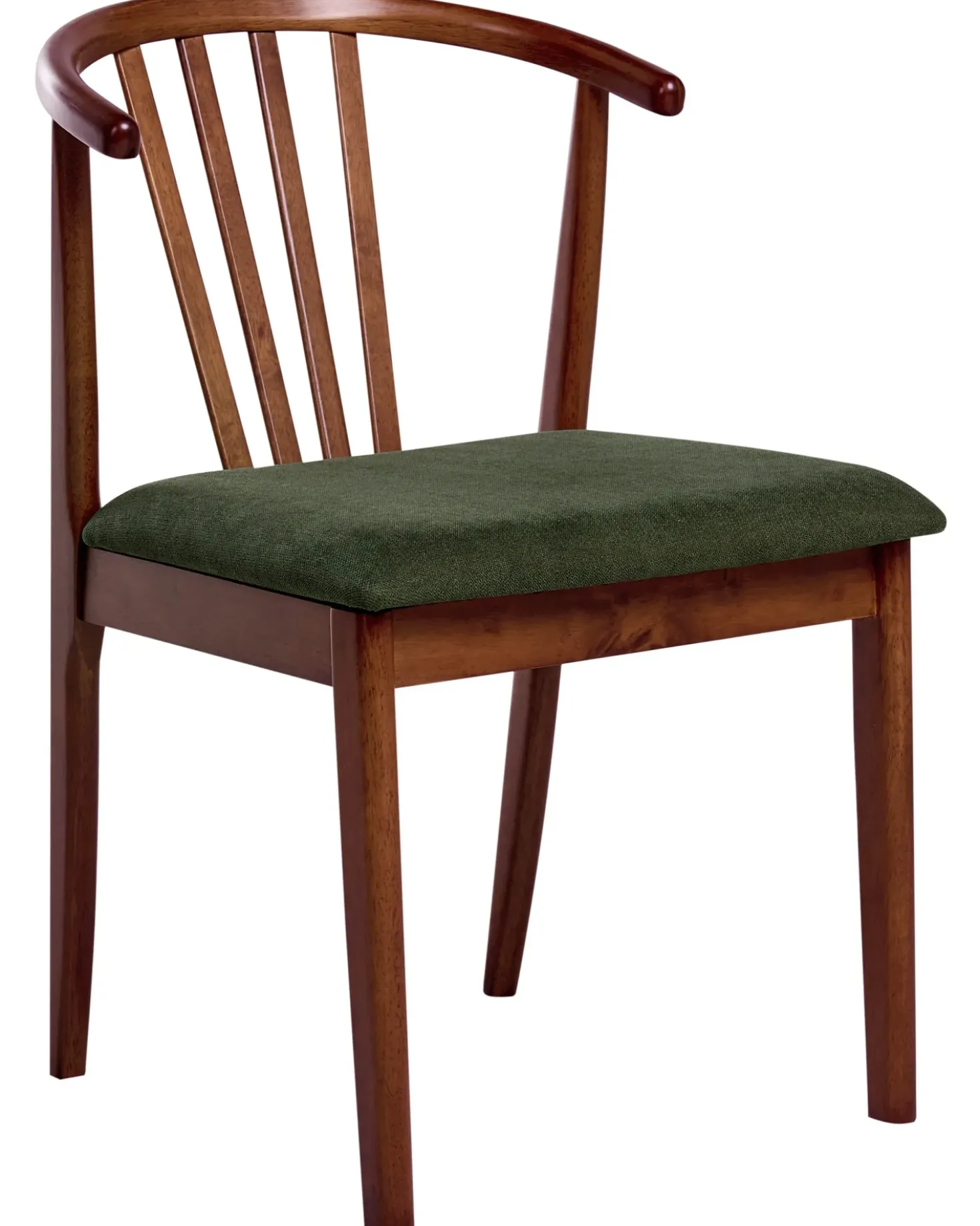Set di 2 sedie da pranzo CRAIG Legno Marrone scuro/Verde