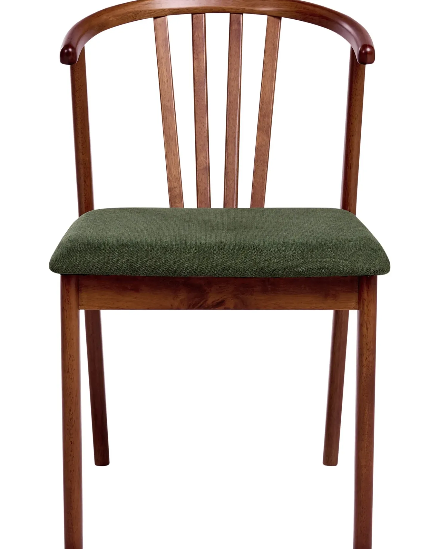 Set di 2 sedie da pranzo CRAIG Legno Marrone scuro/Verde
