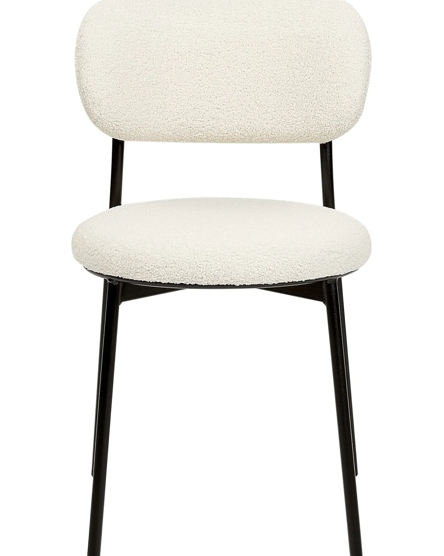 Set di 2 sedie da pranzo CASEY Bouclé Bianco sporco