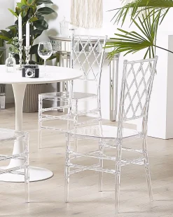 Set di 2 sedie da pranzo CLARION Trasparente