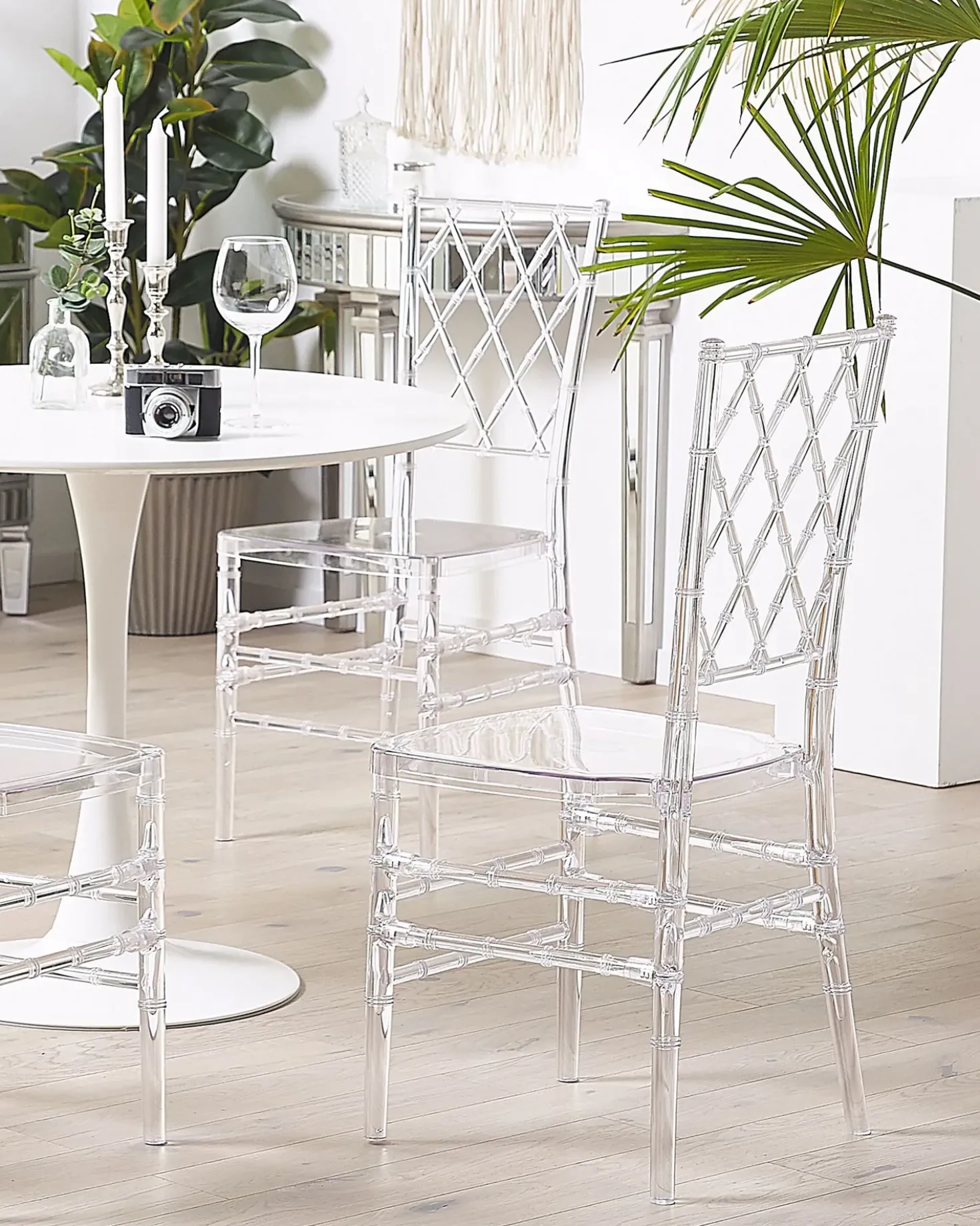 Set di 2 sedie da pranzo CLARION Trasparente